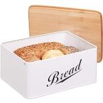 Weiße Retro Relaxdays Brotkästen & Brotboxen aus Metall 