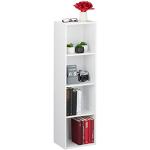 Reduzierte Weiße Moderne Relaxdays Bücherregale Breite 0-50cm, Höhe 100-150cm, Tiefe 0-50cm 