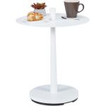 Weiße Moderne Relaxdays Runde Runde Couchtische aus Metall Breite 0-50cm, Höhe 0-50cm, Tiefe 0-50cm 