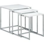 Weiße Moderne Relaxdays Quadratische Beistelltisch Sets aus Holz Breite 0-50cm, Höhe 0-50cm, Tiefe 0-50cm 