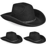 Schwarze Relaxdays Cowboyhüte aus Filz 36 für Herren 