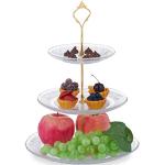 Reduzierte Goldene Vintage Relaxdays Runde Cupcake-Etageren & Muffin-Etageren mit Cupcake-Motiv aus Glas 