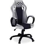 Anthrazitfarbene Relaxdays Gaming Stühle & Gaming Chairs Breite 50-100cm, Höhe 100-150cm, Tiefe 50-100cm 