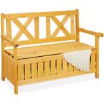 Beige Relaxdays Truhenbänke & Sitztruhen aus Holz mit Stauraum Breite 50-100cm, Höhe 50-100cm, Tiefe 100-150cm 