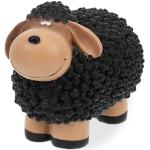 Schwarze Relaxdays Deko-Schafe aus Kunststein wetterfest 