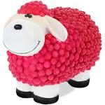 Pinke Relaxdays Deko-Schafe aus Kunststein wetterfest 