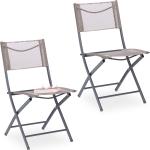 Weiße Relaxdays Gartenstühle Metall gepolstert 2-teilig 