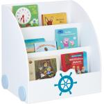 Weiße Maritime Relaxdays Bücherregale für Kinderzimmer aus Holz 