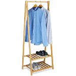 Braune Relaxdays Kleiderständer & Garderobenständer aus Bambus Breite 50-100cm, Höhe 100-150cm, Tiefe 50-100cm 