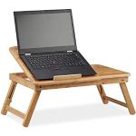 Reduzierte Relaxdays Laptoptische & Notebooktische aus Bambus ausziehbar Breite 50-100cm, Höhe 0-50cm, Tiefe 0-50cm 