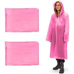Pinke Wasserdichte Relaxdays Kapuzenmäntel aus PVC mit Kapuze für Damen Einheitsgröße 