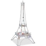 Silberne Relaxdays Schmuckständer & Schmuckhalter mit Eiffelturm-Motiv aus Silber 