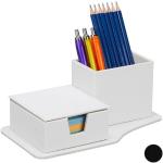 Cremefarbene Relaxdays Schreibtisch Organizer aus Kunststoff 