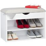 Reduzierte Weiße Moderne Relaxdays Schuhbänke & Sitzbänke Flur aus Holz gepolstert Breite 0-50cm, Höhe 0-50cm, Tiefe 0-50cm 