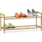 Reduzierte Goldene Moderne Relaxdays Schuhständer pulverbeschichtet aus Metall Breite 0-50cm, Höhe 0-50cm, Tiefe 0-50cm 