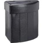 Schwarze Relaxdays Sitzhocker aus Kunstleder mit Stauraum Breite 0-50cm, Höhe 0-50cm, Tiefe 0-50cm 