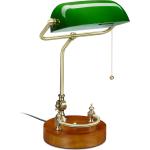 Grüne Art Deco Relaxdays Nachttischlampen & Nachttischleuchten aus Holz 
