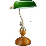 Grüne Relaxdays Bankerlampen & Bankerleuchten glänzend aus Holz E27 Energieklasse mit Energieklasse E 