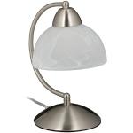 Silberne Relaxdays Nachttischlampen & Nachttischleuchten matt aus Glas dimmbar E14 