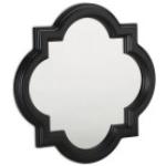 Schwarze Vintage Relaxdays Runde Wandspiegel mit Rahmen aus Kunststoff 