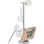 Silberne Relaxdays WC Bürstengarnituren & WC Bürstenhalter aus Metall 