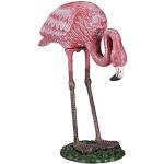 Pinke 18 cm Relaxdays Flamingo-Gartenfiguren aus Gusseisen frostfest 