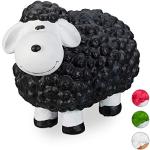 Reduzierte Schwarze 44 cm Relaxdays Deko-Schafe aus Keramik wetterfest 