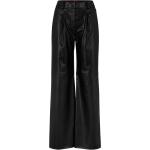 Schwarze Loose Fit HUGO BOSS HUGO Kunstlederhosen aus Kunstfaser für Damen Größe XS 