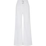 Weiße Loose Fit HUGO BOSS BOSS Leinenhosen aus Baumwolle für Damen Größe XS 