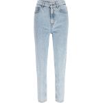 Hellblaue Melierte Loose Fit HUGO BOSS BOSS Relaxed Fit Jeans aus Baumwolle für Damen Größe XS 