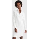 Weiße Tommy Hilfiger Bio Midi Midikleider & knielange Kleider mit Reißverschluss aus Jersey für Damen Größe XXS zum Muttertag 