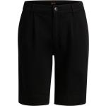 Schwarze HUGO BOSS BOSS Nachhaltige High Waist Shorts aus Baumwollmischung für Damen Größe XS 