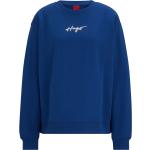 Blaue HUGO BOSS HUGO Nachhaltige Damensweatshirts Metallic aus Baumwolle Größe XS 