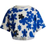 Blaue Blumenmuster HUGO BOSS HUGO Nachhaltige T-Shirts aus Jersey für Damen Größe XS 