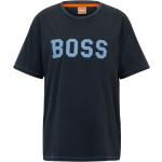 Dunkelblaue HUGO BOSS BOSS Bio T-Shirts aus Jersey für Damen Größe XS 