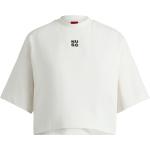 Weiße Bestickte HUGO BOSS HUGO Nachhaltige T-Shirts aus Jersey für Damen Größe XS 
