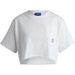 Weiße HUGO BOSS HUGO Nachhaltige Shirts mit Tasche aus Jersey für Damen Übergrößen 