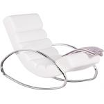 Relaxliege Sessel -Faro- Farbe weiß Relaxsessel Schaukelstuhl Wippstuhl