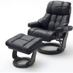 Schwarze MCA furniture Relaxsessel mit Hocker gepolstert Breite 50-100cm, Höhe 100-150cm, Tiefe 50-100cm 