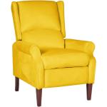 Reduzierte Gelbe Relaxsessel aus Samt mit verstellbarer Rückenlehne Breite 50-100cm, Höhe 100-150cm, Tiefe 50-100cm 
