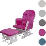 Pinke Mendler Relaxsessel mit Hocker aus Textil gepolstert Breite 50-100cm, Höhe 50-100cm, Tiefe 50-100cm 