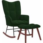 Reduzierte Dunkelgrüne Moderne Relaxsessel mit Hocker aus Samt Breite 50-100cm, Höhe 50-100cm, Tiefe 50-100cm 