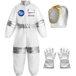 Weiße Astronauten-Kostüme aus Polyester für Kinder 