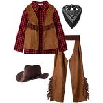 Reduzierte Rote Cowboy-Kostüme aus Polyester für Kinder Größe 140 