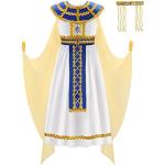 Weiße Cleopatra-Kostüme aus Baumwolle für Kinder Größe 110 