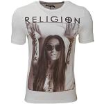 Weiße RELIGION T-Shirts für Herren Größe L 