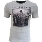 Weiße RELIGION T-Shirts für Herren Größe L 