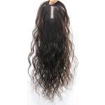 Remeehi Fluffy Curly Dekoration Clip in Echthaar mit Toupee wiglet Haarteil für Frauen, die sich dünner werdendes Haar