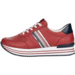 Reduzierte Rote Gestreifte Remonte Low Sneaker aus Leder für Damen 