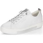 Reduzierte Weiße Remonte Low Sneaker mit Schnürsenkel in Normalweite aus Glattleder mit herausnehmbarem Fußbett für Damen Größe 38 